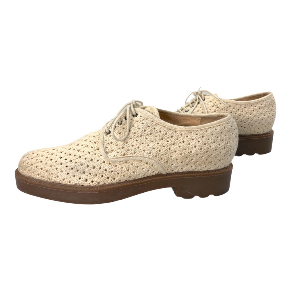 Ivory Knit Stephane Kelian Paris Knit Oxfords Sz 8 - Picture 6 of 12